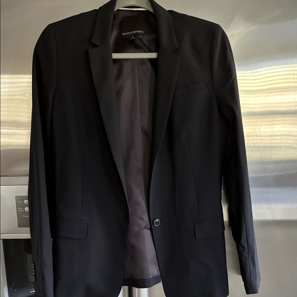 Banana Republic Black Women's Single-Button Blazer